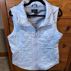 Quilted Marmot Gray Vest, Size Large (L)
